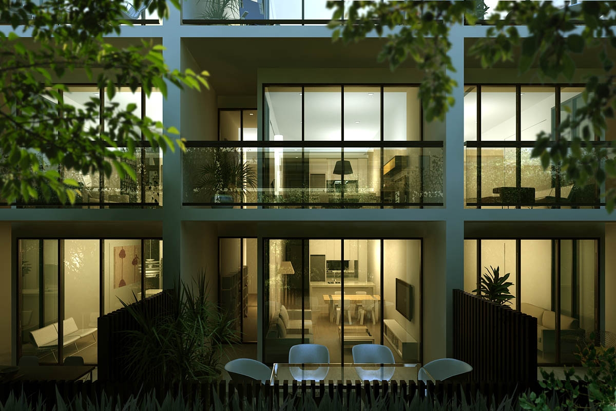 MRE JAQUES courtyard luxury living Richmond development