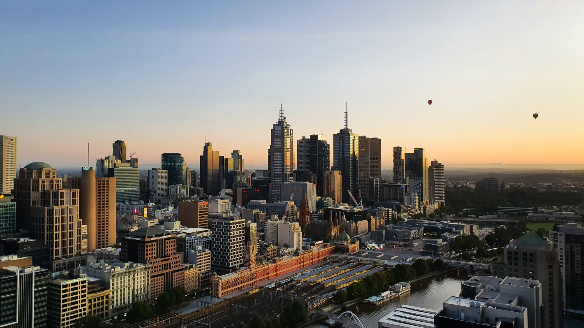 Melbourne CBD Aerial Shot